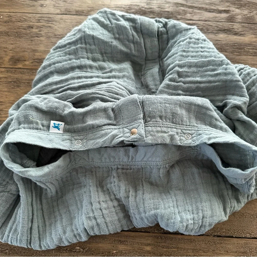 Stretchy Muslin Car Seat Cover for Kids - Dusty Blue